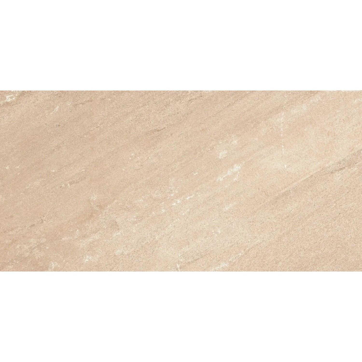 Beige Feinsteinzeug Bodenfliese Olympus, 59,7x29,7 cm, matte Steinoptik für Innen- & Außenbereich.