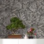Marburg Vliestapete Botanica Floral Braun mit Pflanzenmuster als Dekoration.