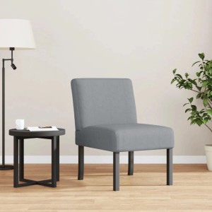 Hellgrauer vidaXL Polsterstuhl aus Stoff, ideal als Loungesessel für Wohnzimmer oder Gästezimmer.