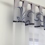 Gardinenstangen-Set Ellipse, Edelstahl-Optik, mit Vorhang.