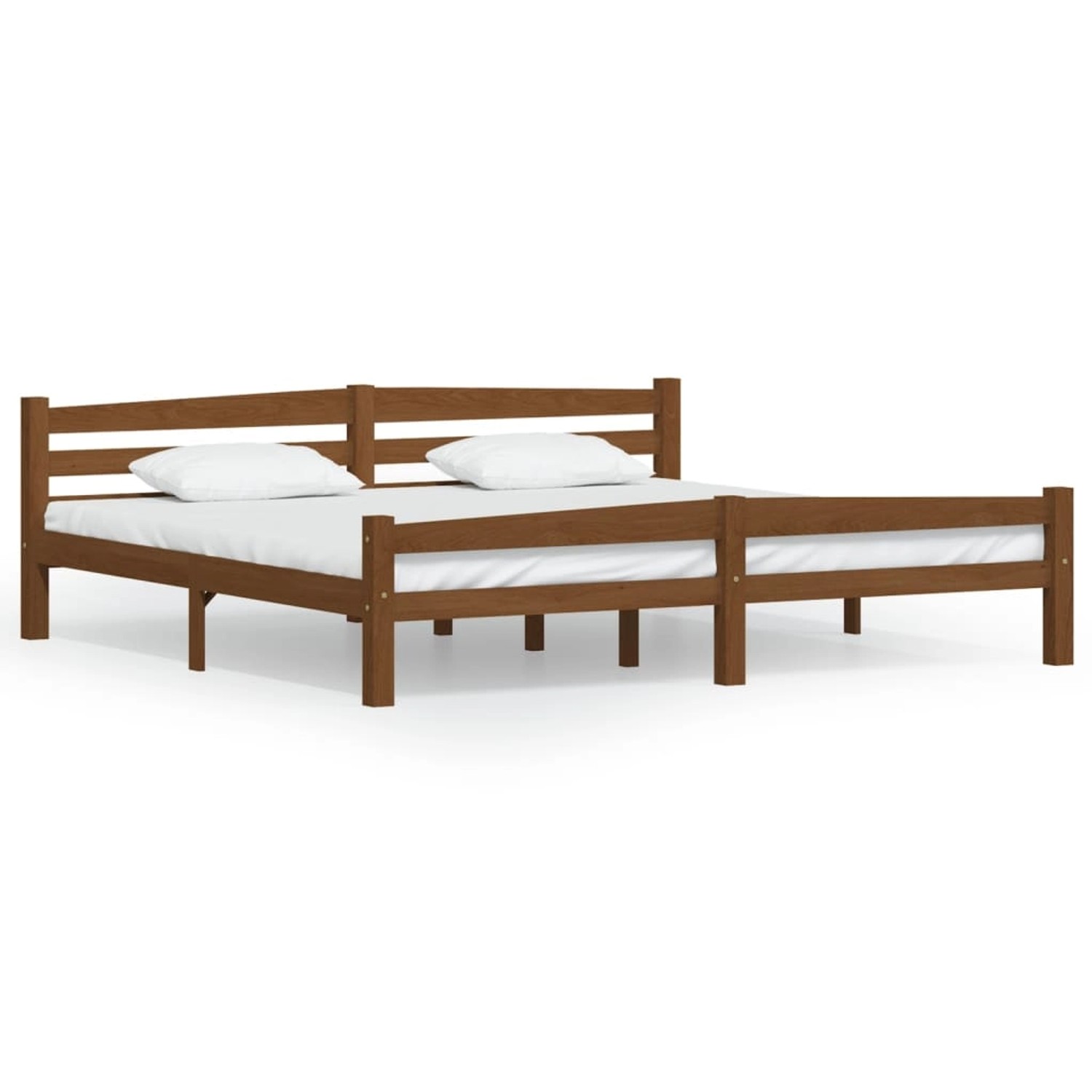 vidaXL Massivholzbett Honigbraun Kiefer 200x200 cm649495 günstig online kaufen