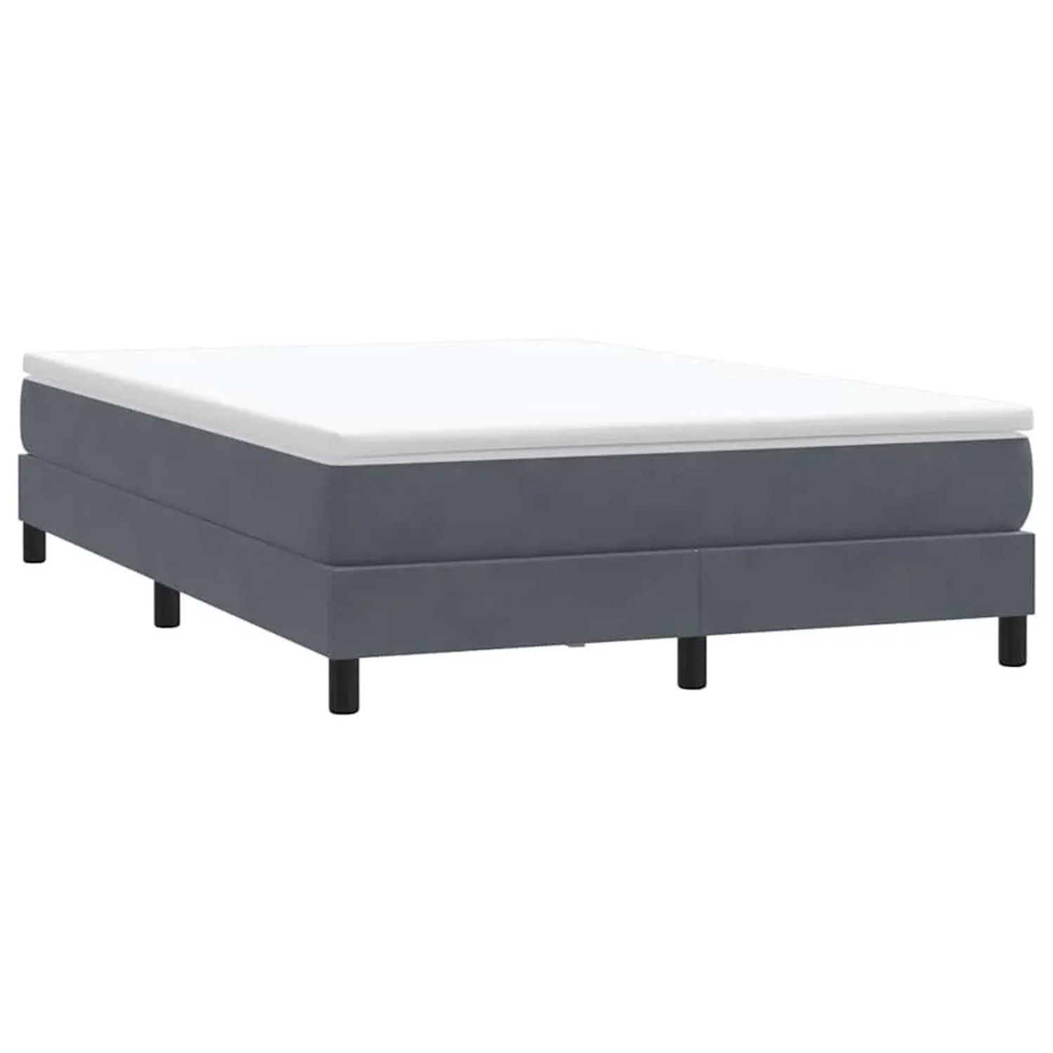 vidaXL Boxspringbett ohne Matratze Dunkelgrau 140x220 cm Samt 3315874 günstig online kaufen