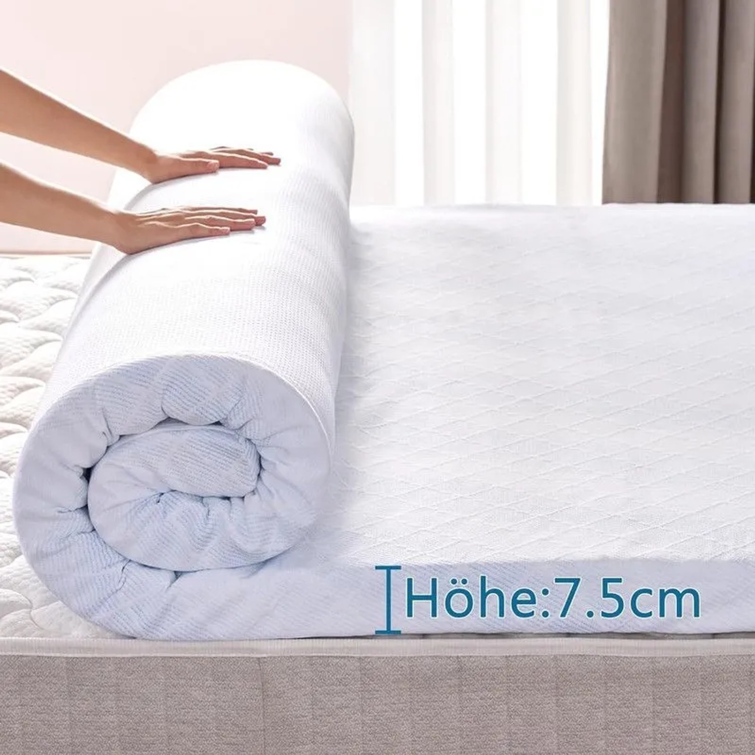 Wenta Gel-Memory-Schaum Topper mit 5-Zonen-Druckentlastung 90x200x7.5cm_2