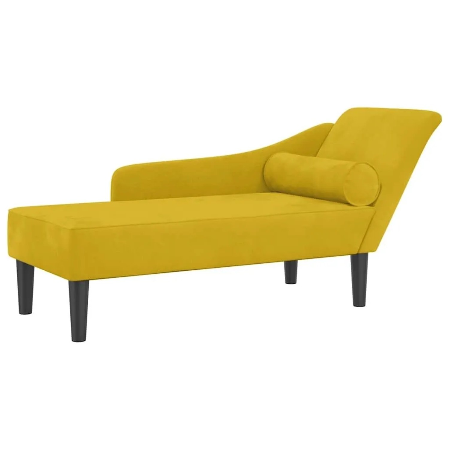 vidaXL Chaiselongue mit Kissen Gelb Samt 4007594