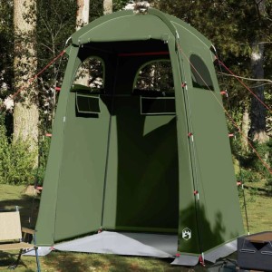 Olivgrünes vidaXL Duschzelt, wasserfest, für Camping & Outdoor.
