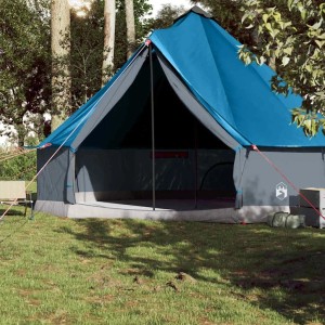 vidaXL Tipi-Familienzelt 10 Personen Blau Wasserdicht 94595