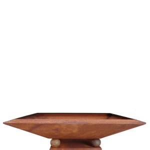 Eckige, flache Blumenschale aus Cortenstahl mit Edelrost Patina und Wasserablauf. Robuster Pflanztopf für Garten & Terrasse.