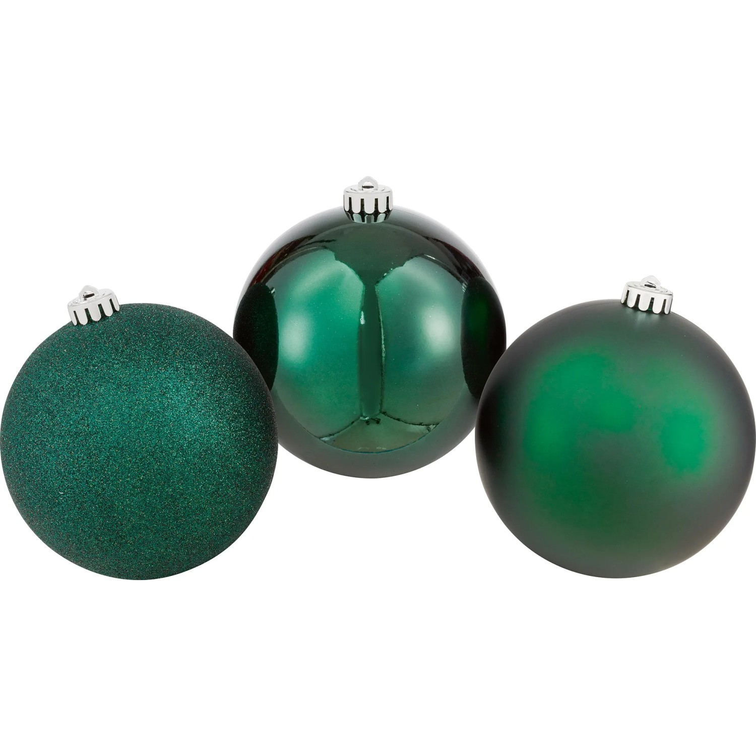 Große Weihnachtskugel Dunkelgrün Kunststoff 14 cm kaufen bei OBI