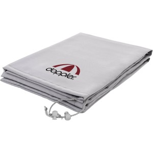 Graue Doppler Schutzhülle Active für Pendelschirme bis Ø 350 cm, aus Polyester mit Zugband.