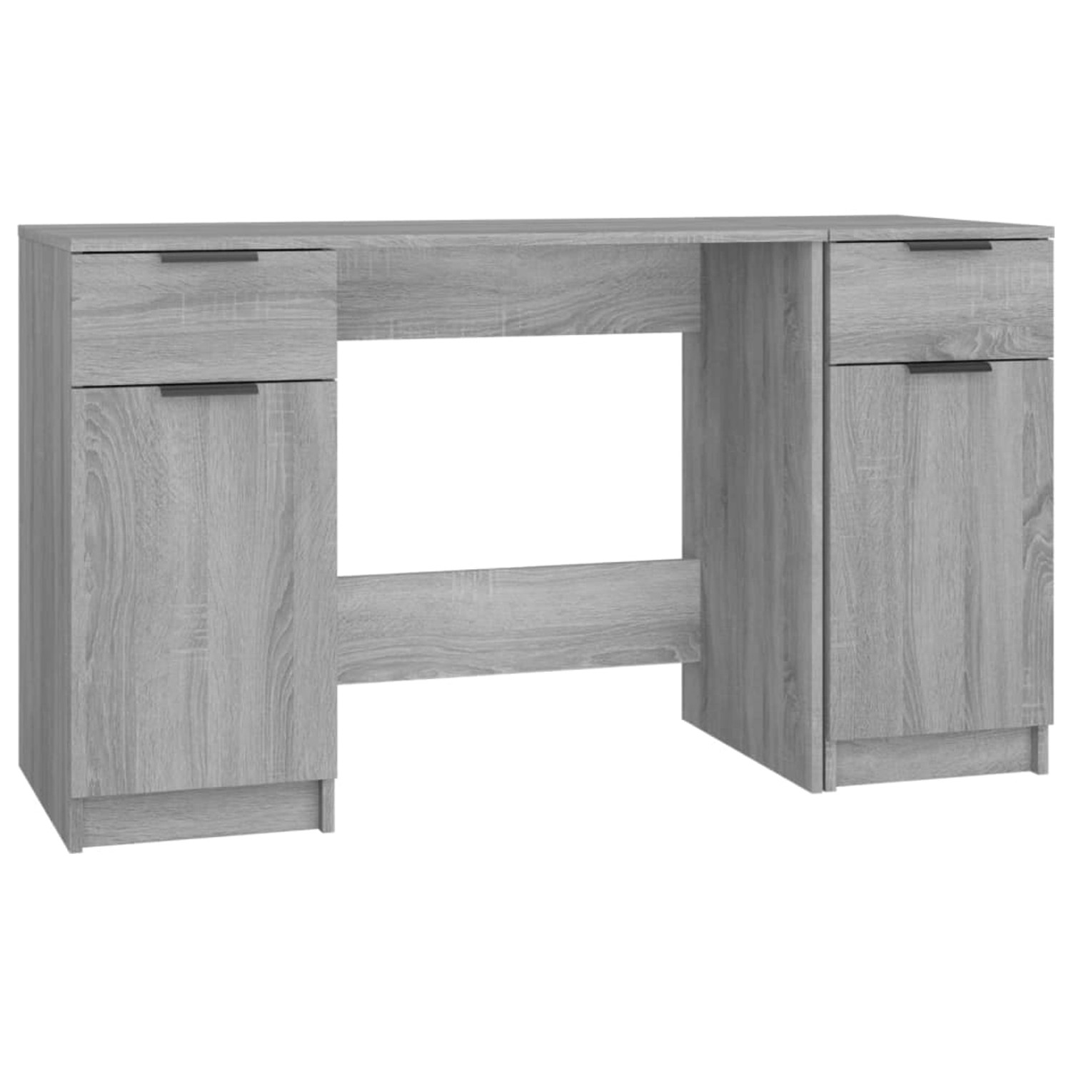 vidaXL Schreibtisch mit Beistellschrank Grau Sonoma Holzwerkstoff 3115914