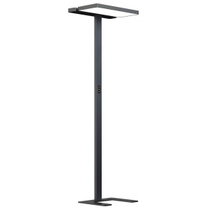 Moderne, dimmbare Arcchio LED-Stehlampe Aila in Schwarz mit Bewegungsmelder für Büro/Arbeitszimmer.