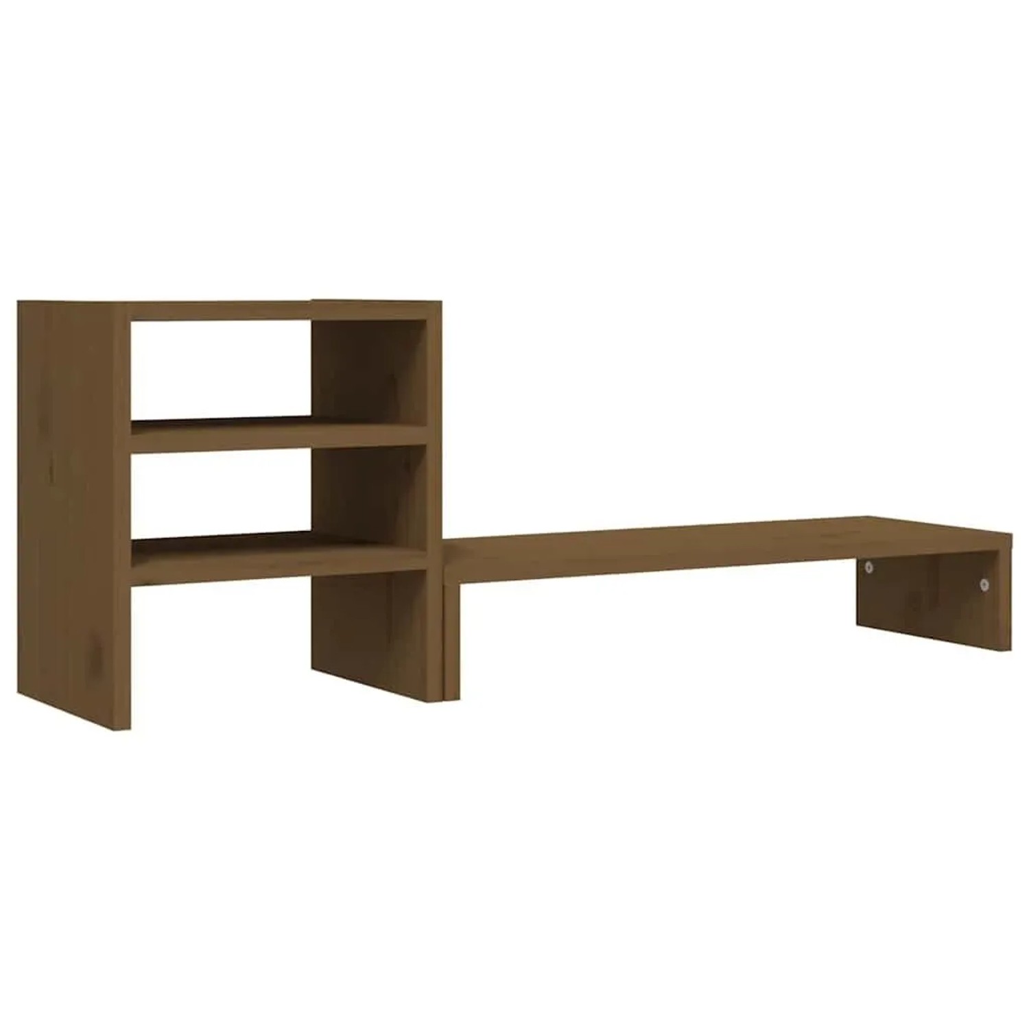 vidaXL Monitorständer Honigbraun 81x20x30 cm Massivholz Kiefer 813997