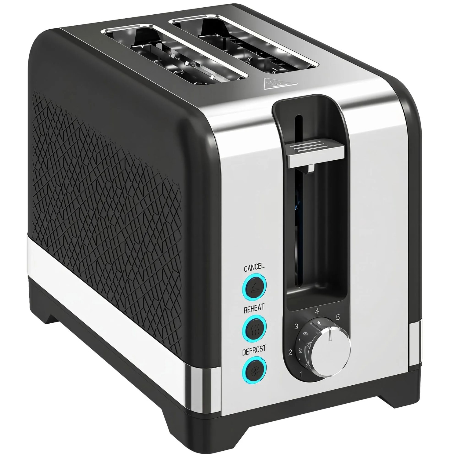 HOMCOM Toaster Kunststoff 26,4L x 15,6B x 18,9H cm Schwarz