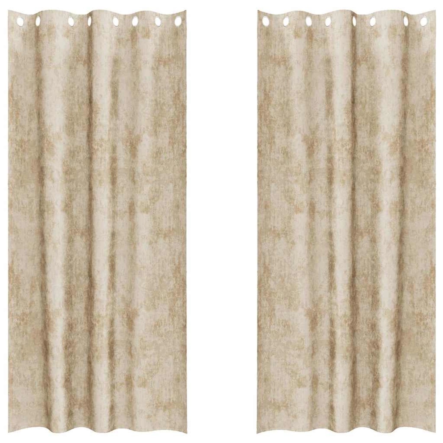 vidaXL Vorhänge 2 Stk Creme 225 x 140 cm Samt 4107665 günstig online kaufen