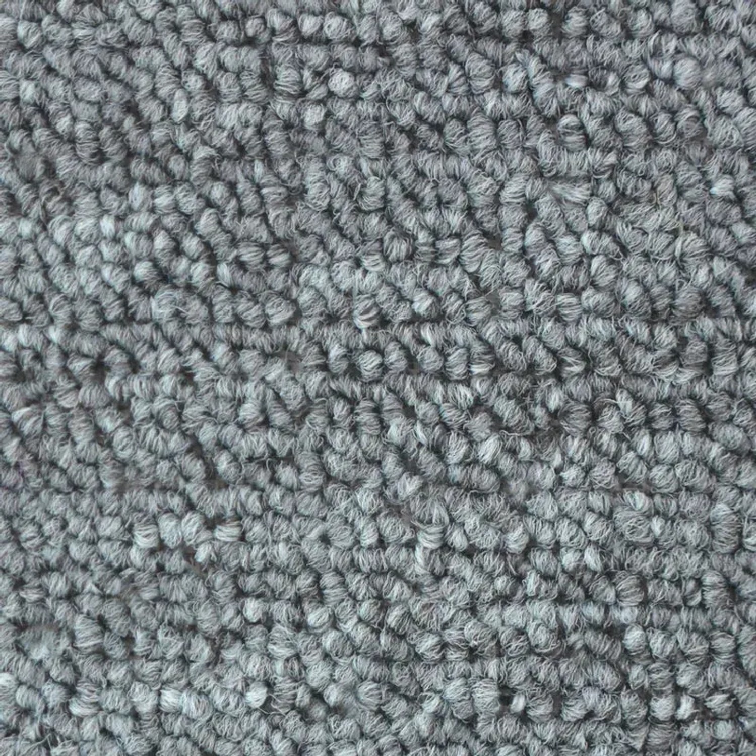 Detailaufnahme: Hellgrauer, runder KARAT Teppich London mit Schlingenflor.