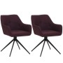 CHEFGASTRO Esszimmerstuhl 2er-Set 80x53x59cm Sitzhöhe 41cm Stoff/Textil Bordeaux