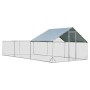 Costway Freilaufgehege Hühnerhaus mit Dach & Tür & Riegel 3 x 6 m