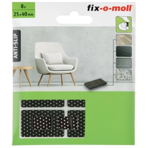 Fix-o-moll Filzpads, selbstklebend, 25x40 mm, braun, 8 Stück. Möbelgleiter mit Anti-Rutsch-Noppen.