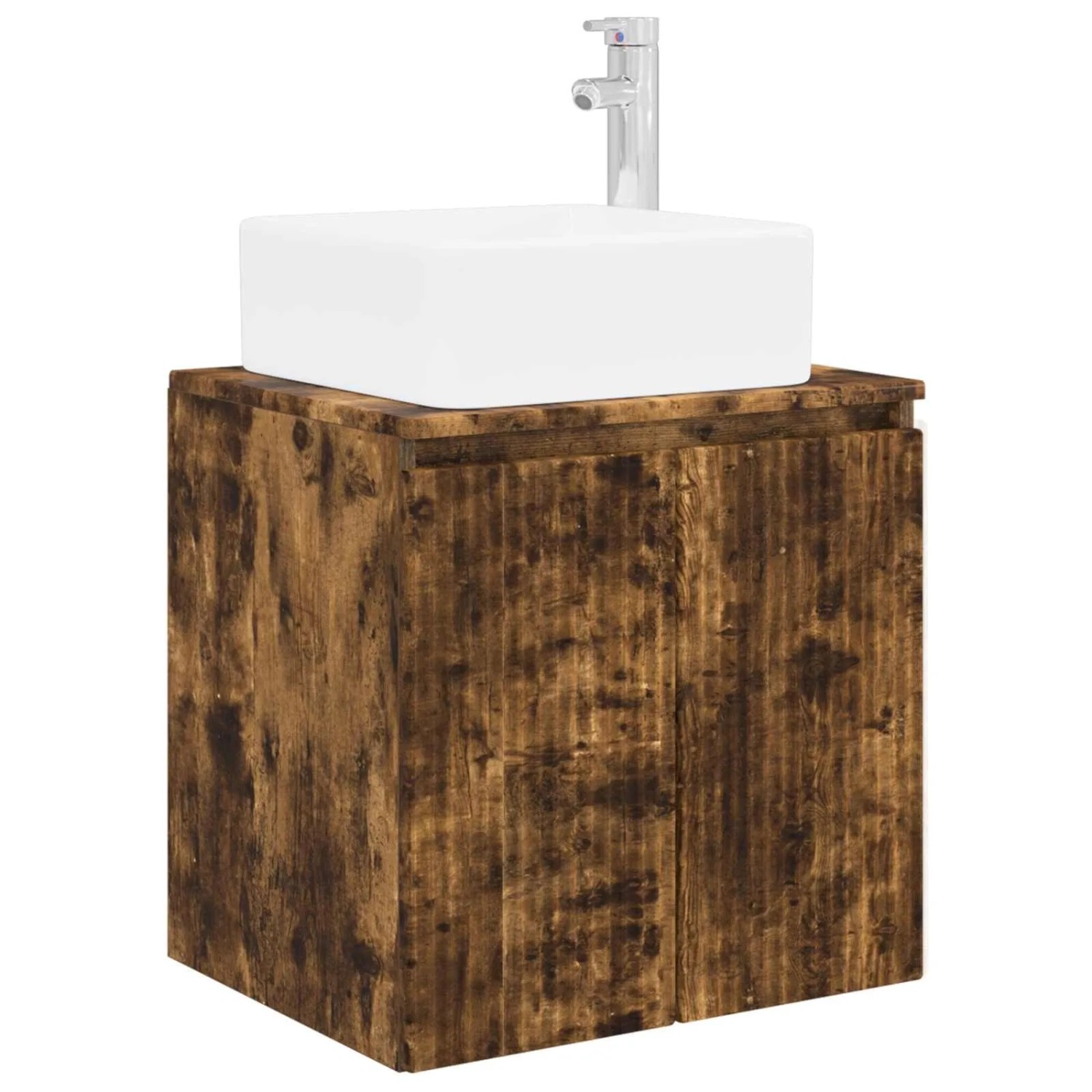 vidaXL Wandmontierte Waschtisch Geräucherte Eiche 53 x 35 x 63 cm 890427