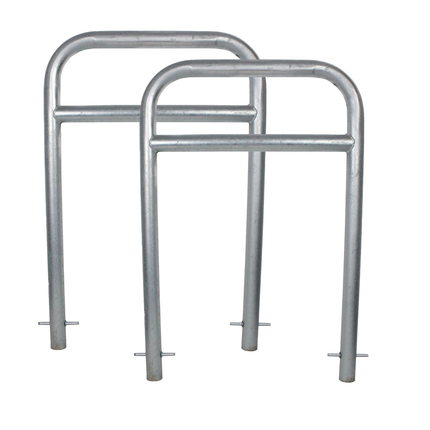 TRUTZHOLM 2x Fahrradanlehnbügel 78 x 115 cm Stahl Durchmesser 60 mm Typ H