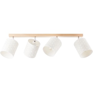 Brilliant Spotbalken Galance, 4-flammig, Holz hell/weiß, für flexible Innenraumbeleuchtung.