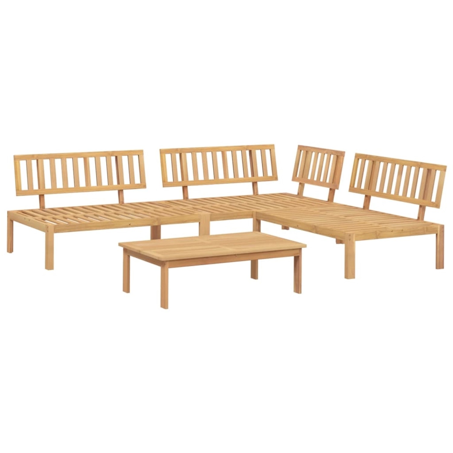 vidaXL 4-tlg. Garten-Sofagarnitur aus Paletten Massivholz Akazie günstig online kaufen