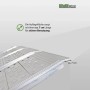 Detailaufnahme der DREIBREIT Alu Auffahrrampe mit 7cm Auflagefläche für sicheren Halt.