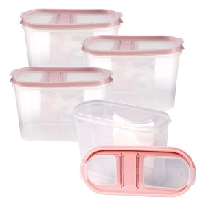 Bestlivings Frischhaltebox Schüttdose, 4er-Pack, Altrose, Vorratsdosen aus Kunststoff.