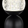 Globo Tischleuchte Julsy, schwarz matt, 20cm. LED-Tischlampe mit Kristall-Effekt.