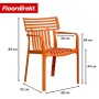 Oranger, wetterfester Gartenstuhl Sitwell von Floordirekt, stapelbar und UV-beständig.