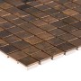 Detailaufnahme der 3D Mosaikfliese aus Metall in Kupfer, 30,8x30,8 cm. Ideal für Wandverkleidung.