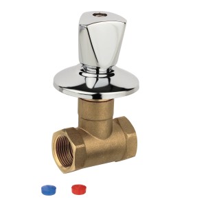 Kirchhoff Unterputzventil mit Rosette, Chrom, 24,2 mm (3/4 IG).