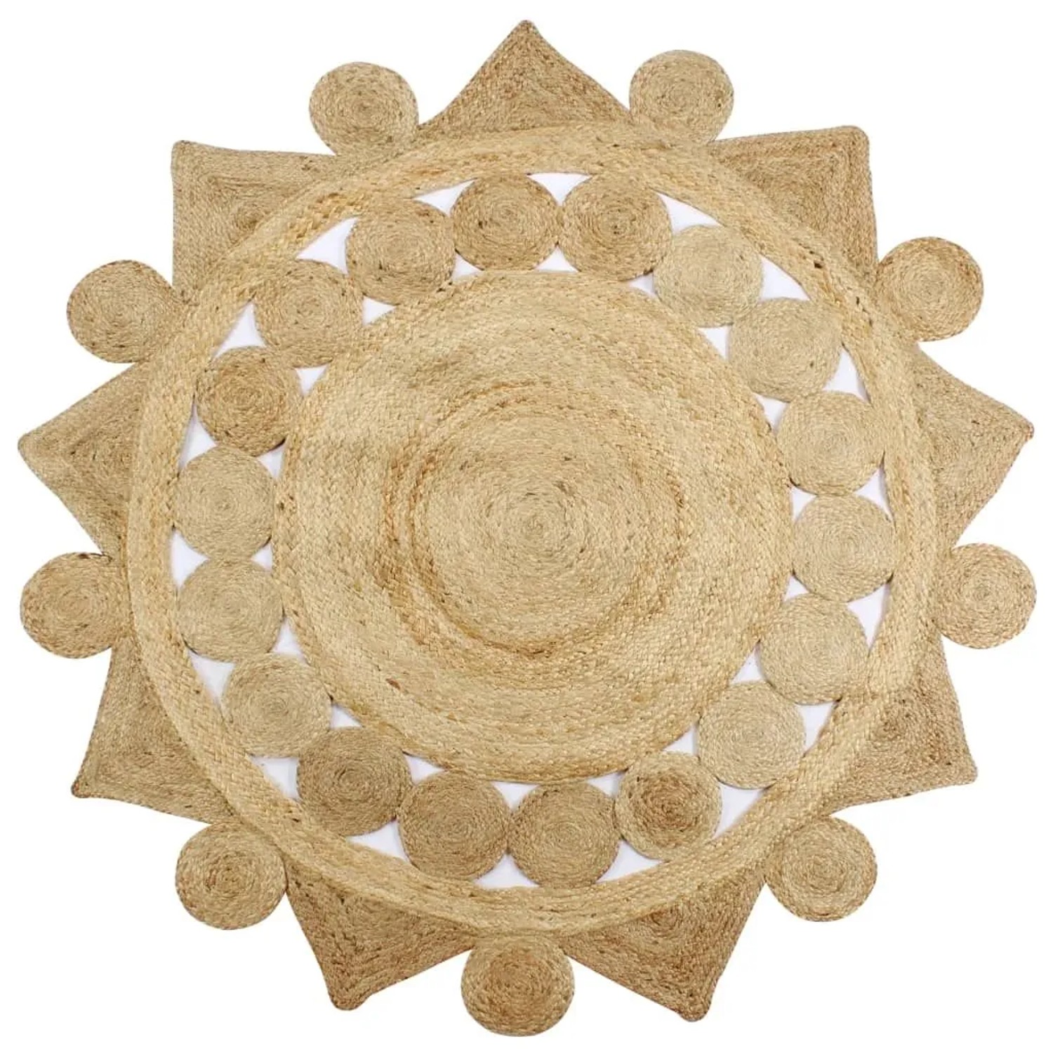 vidaXL Teppich Handgefertigt Jute Geflochten 90 cm 133713 günstig online kaufen