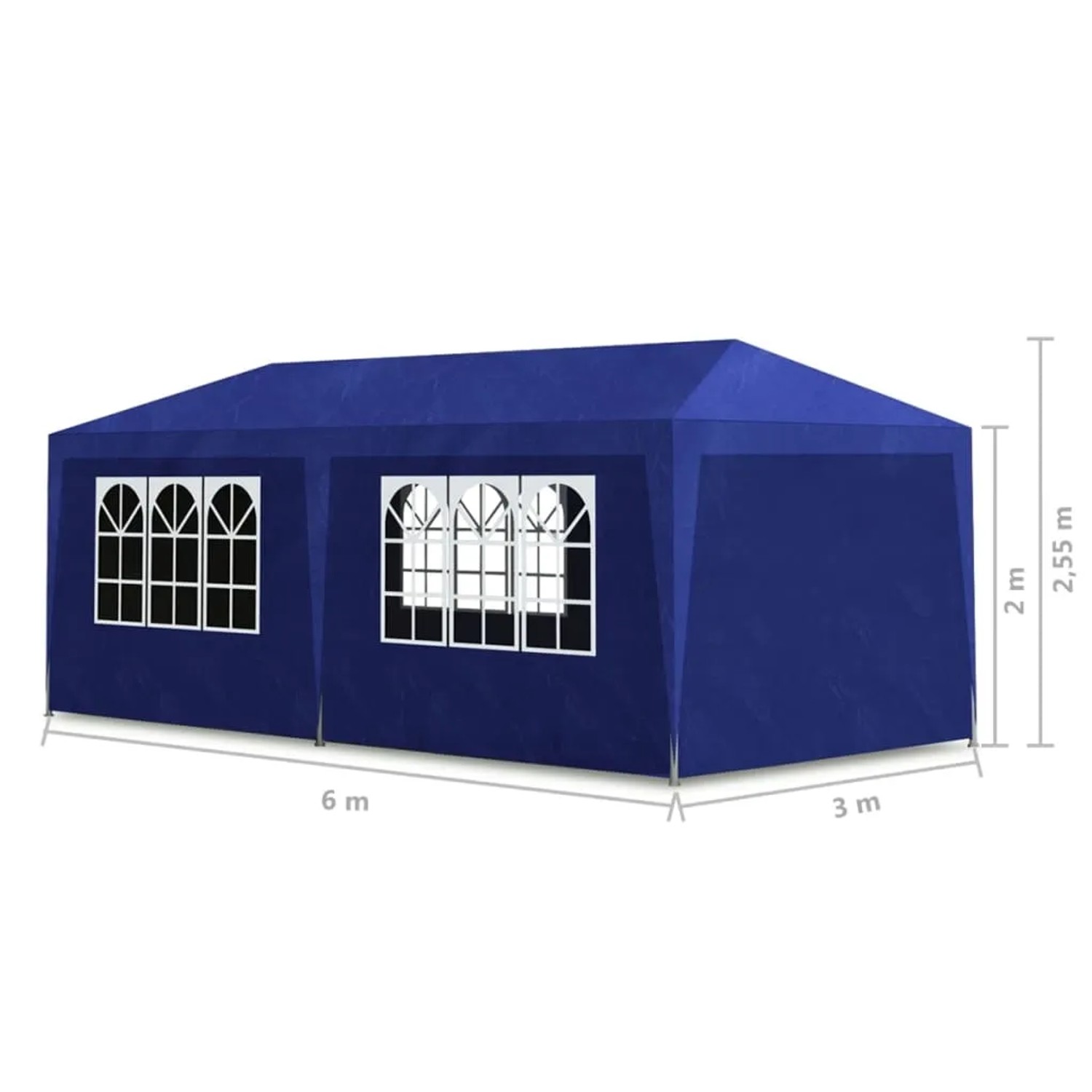 Stabilezelte Partyzelt 3x6 M Modular Professional | PVC 500 G/m², Wasserdicht, Mit Stahlrohrgestänge