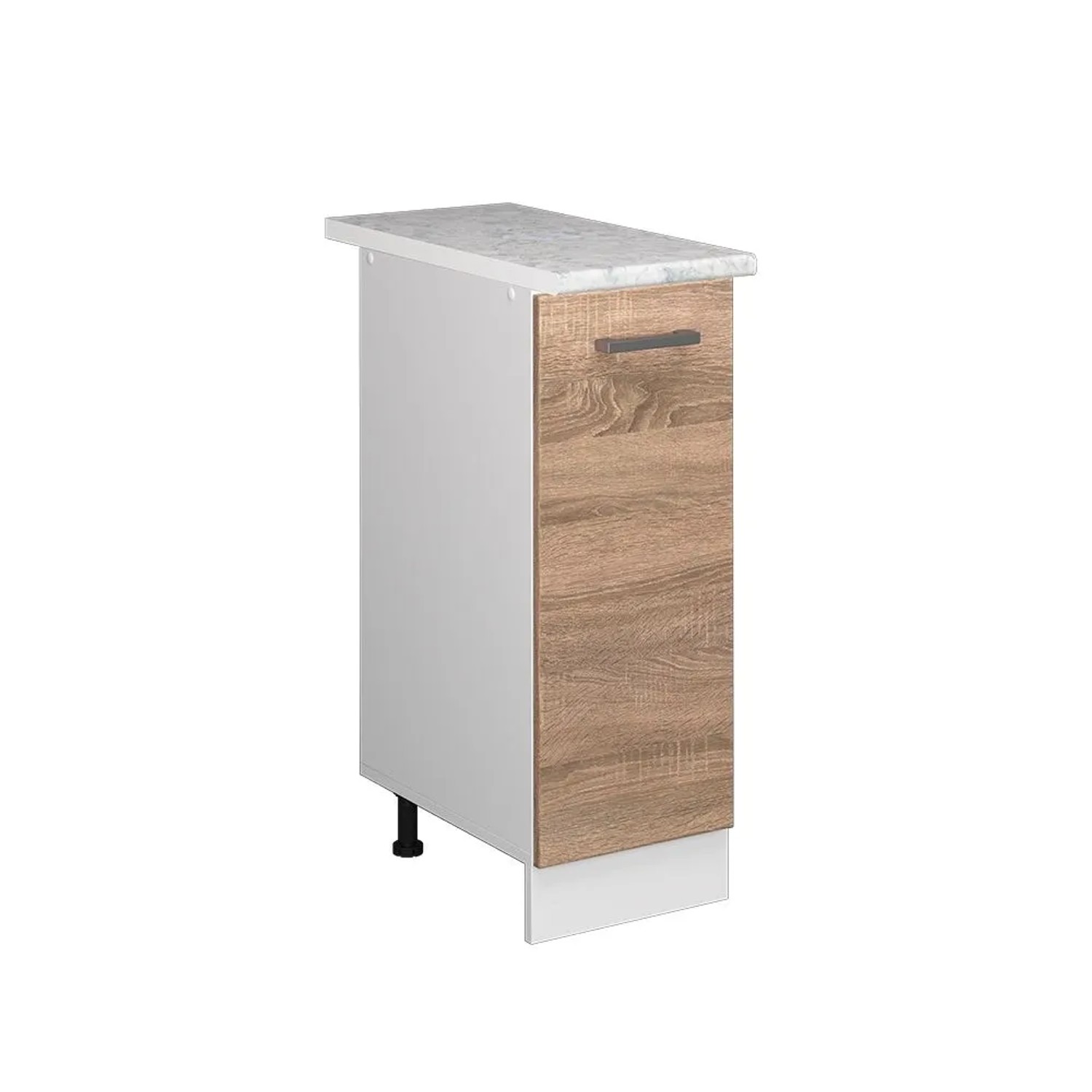 Vicco Apothekerschrank R-Line Medizinschrank für die Küche Sonoma Weiß 30 cm AP Marmor