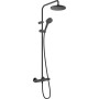 Hansgrohe Duschsystem Vernis Blend 200 EcoSmart mit Thermostat in Mattschwarz.