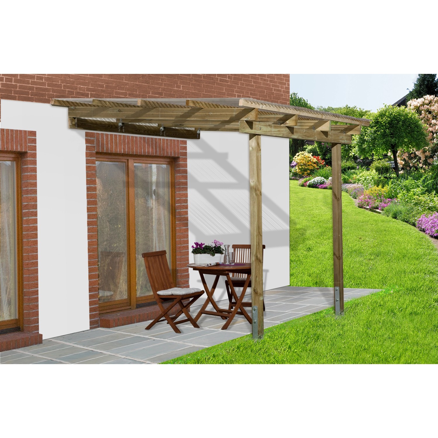 Weka Terrassenüberdachung Größe 1 mit 300 cm x 250 cm günstig online kaufen