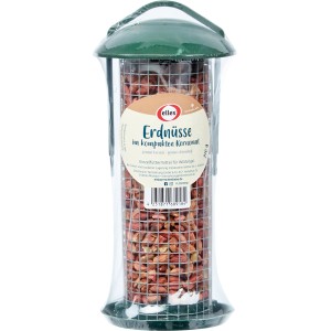 Elles Ergänzungsfutter Erdnüsse im Kernomat, 270g. Vogel-Ergänzungsfutter im grünen Spender.
