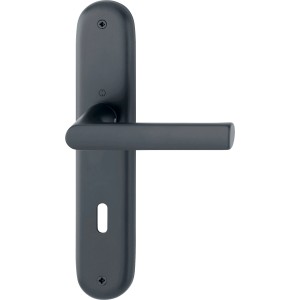 Hoppe Türgriff-Garnitur Hamburg, Messing schwarz matt, für Innentüren.