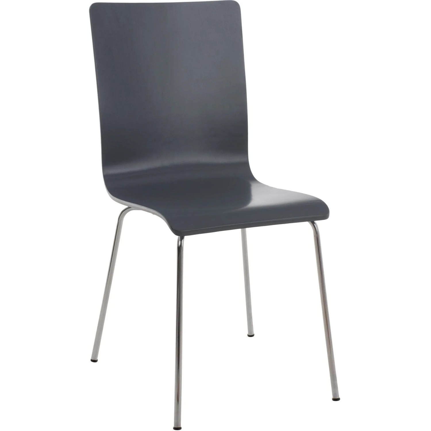 DELUKE Besucherstuhl TUNIS Holz Grau 43x47x87cm Konferenzstuhl Wartezimmerstuhl Bürostuhl