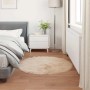 vidaXL Kunstschaffell Teppich Tafalla Beige Ø 120 cm Polyester 42021493_4