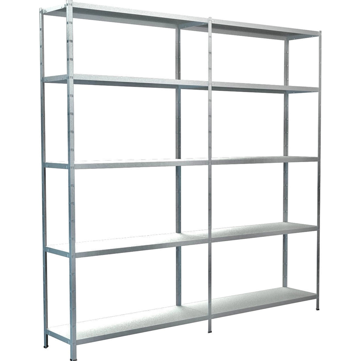 Schulte Set 1 Steckregal/Kellerregal und 1 Anbauregal Weiß 200 cm x 200 cm x 35 cm