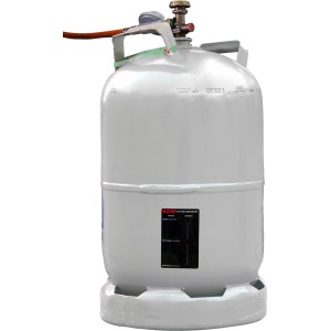 Rowi Gasflasche mit magnetischer Füllstandsanzeige HGA 1/1 zur einfachen Gasstand-Prüfung.