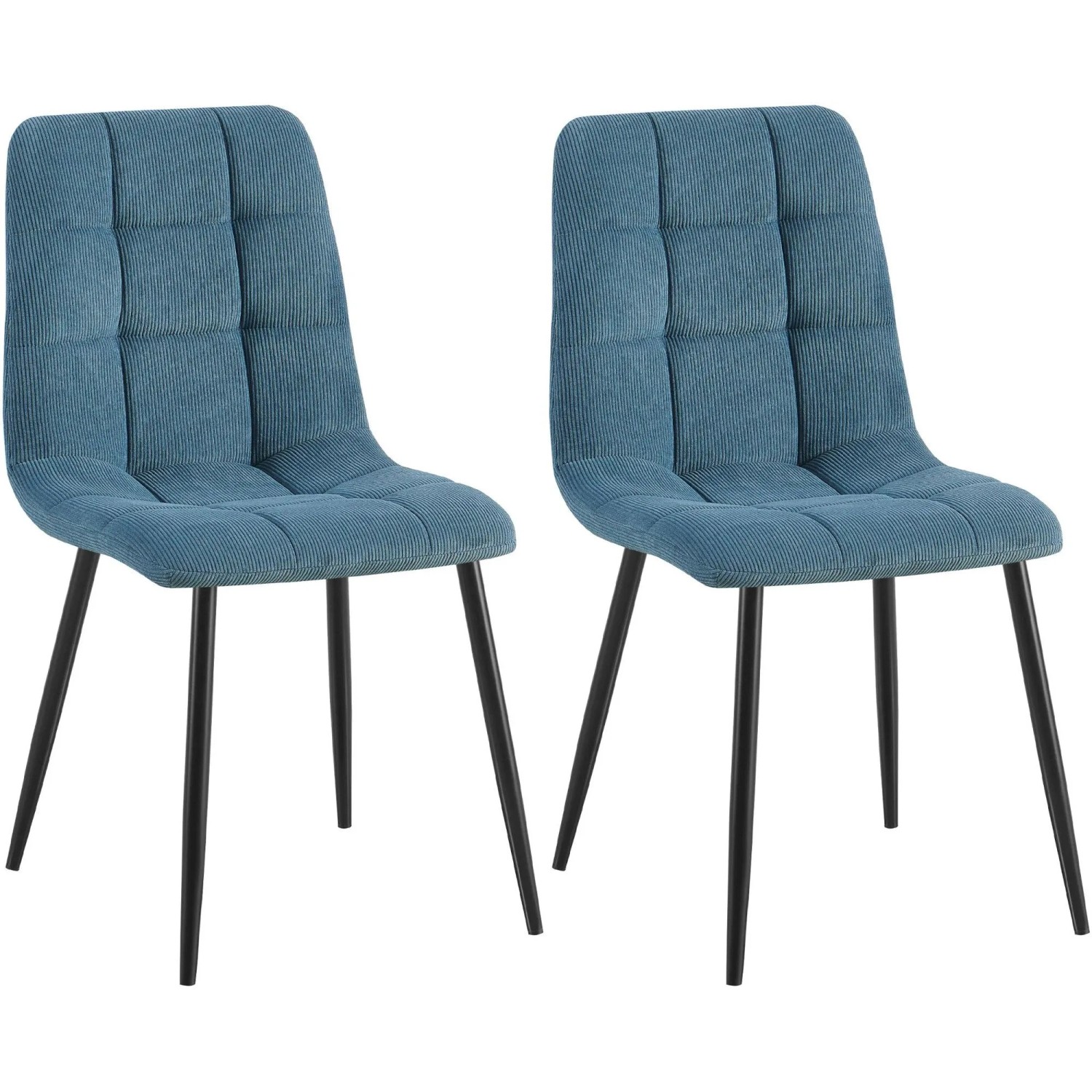 CLP 2er Set Esszimmerstuhl Tilde blau/Cord