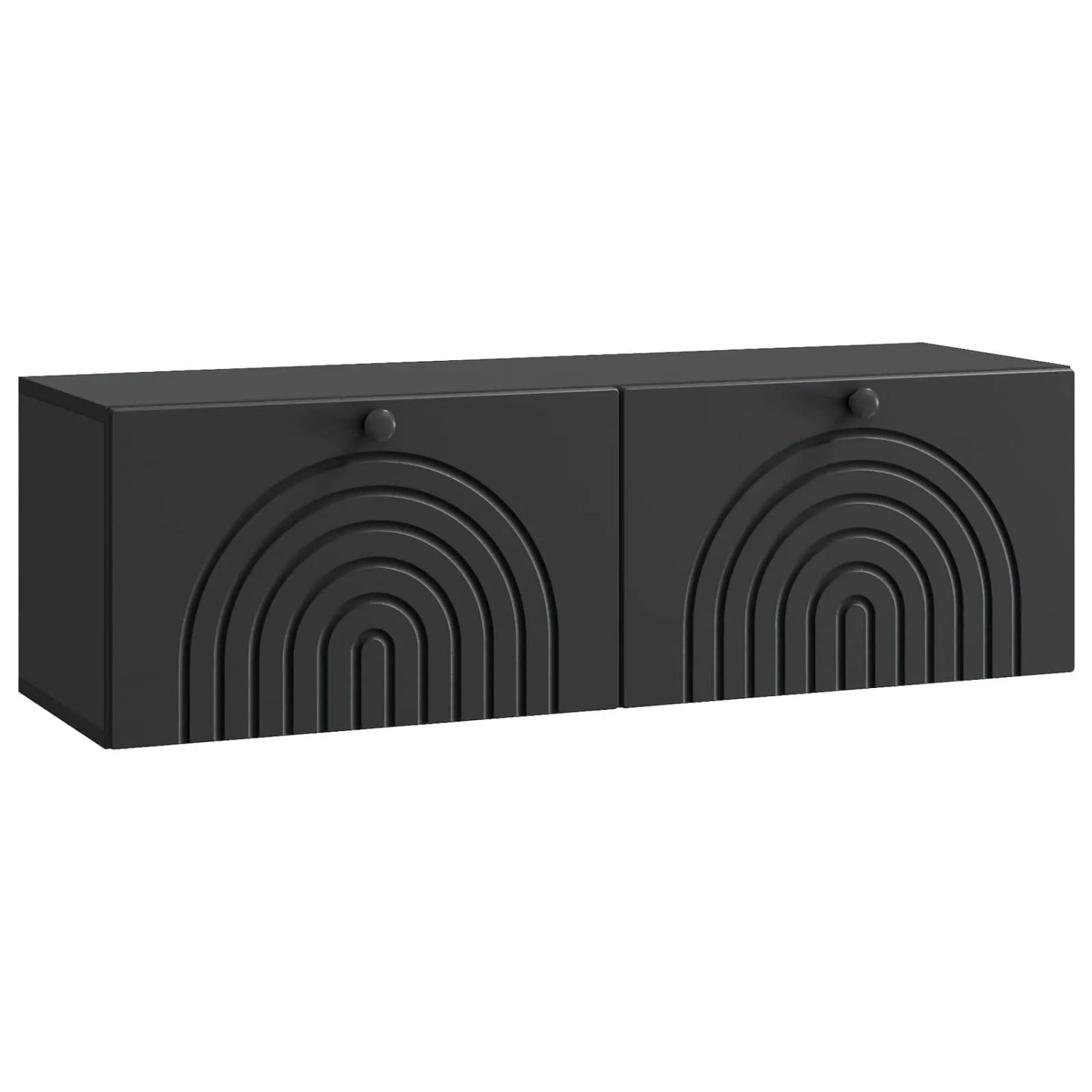 vidaXL Wandmontierter TV-Schrank Schwarz 98 x 31 x 30 cm Holzwerkstoff 898216