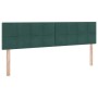 vidaXL Bett mit LED-Lichtleisten Dunkelgrün 200 x 200 cm Samt 3371618_11
