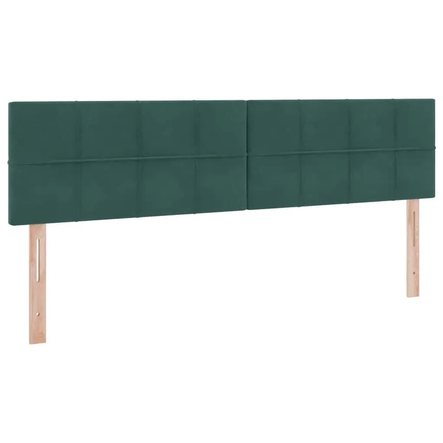 vidaXL Bett mit LED-Lichtleisten Dunkelgrün 200 x 200 cm Samt 3371618_11