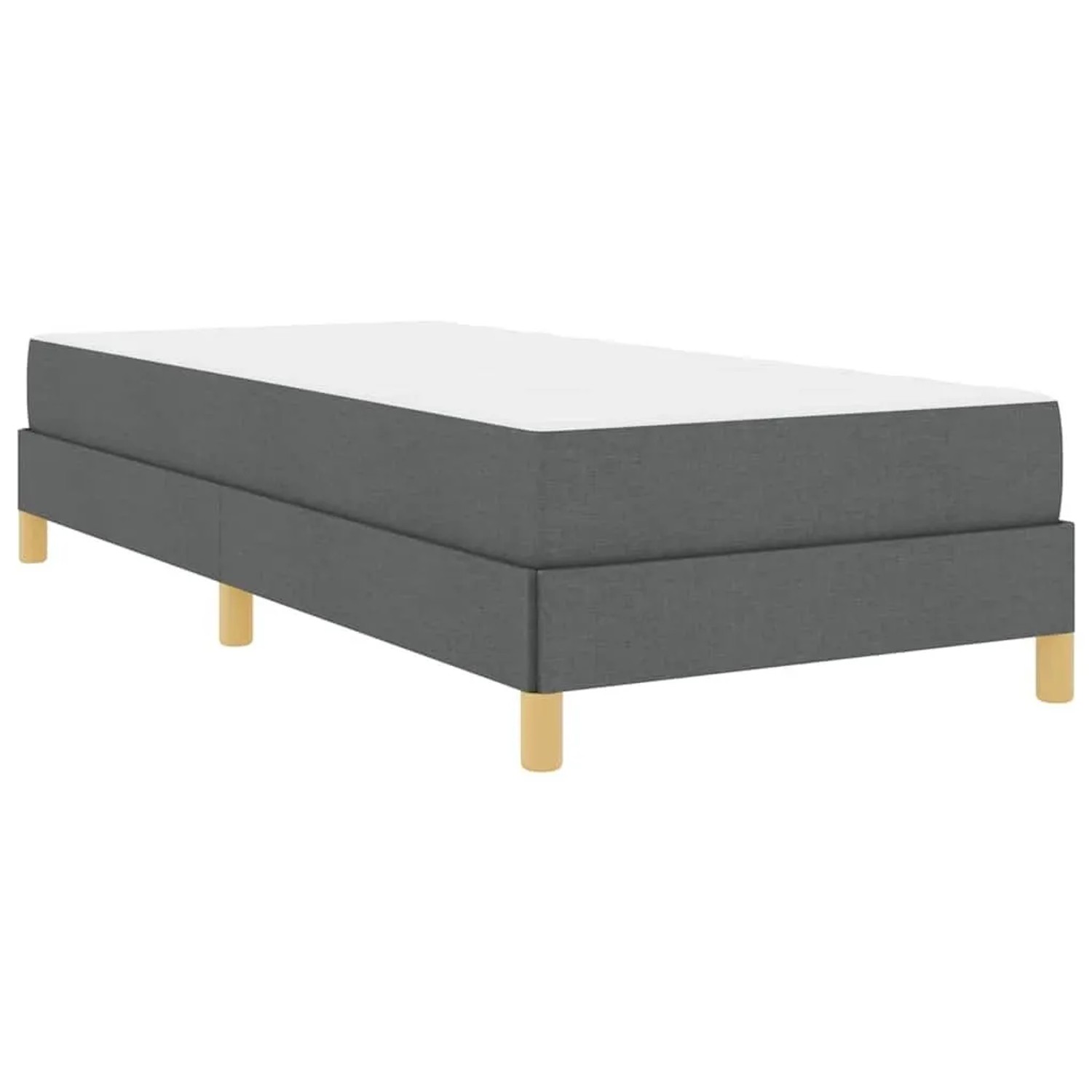 vidaXL Boxspringbett Dunkelgrau 90 x 200 cm Stoff 3398536 günstig online kaufen