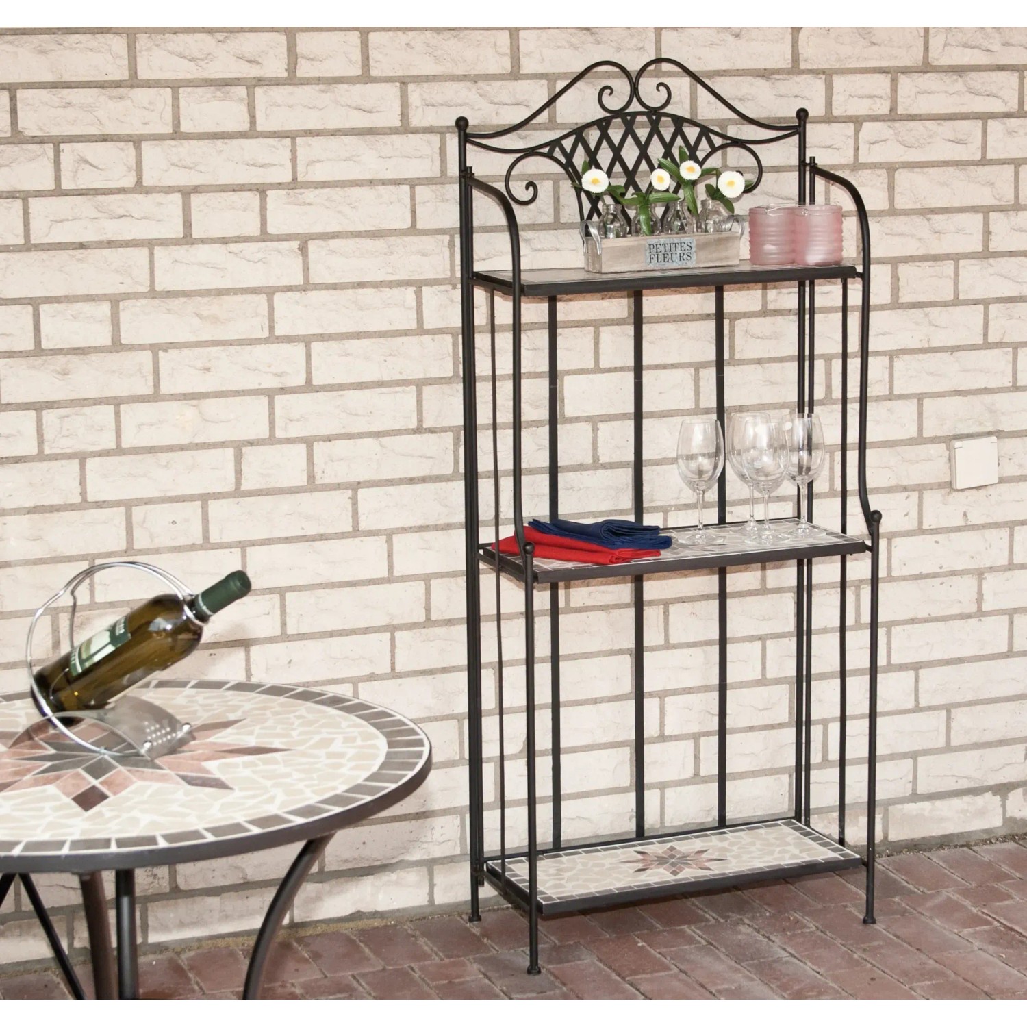Siena Garden Outdoor Regal Stella Mosaik 63 x 29 x 142 cm kaufen bei OBI