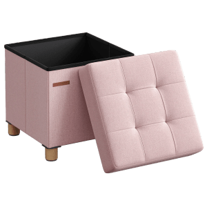 Songmics Sitzhocker Melisa mit Stauraum 38 x 38 cm Rosa